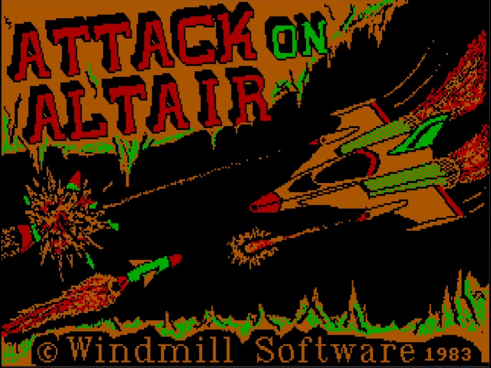 Title Screen of Attack on Altair for DOS